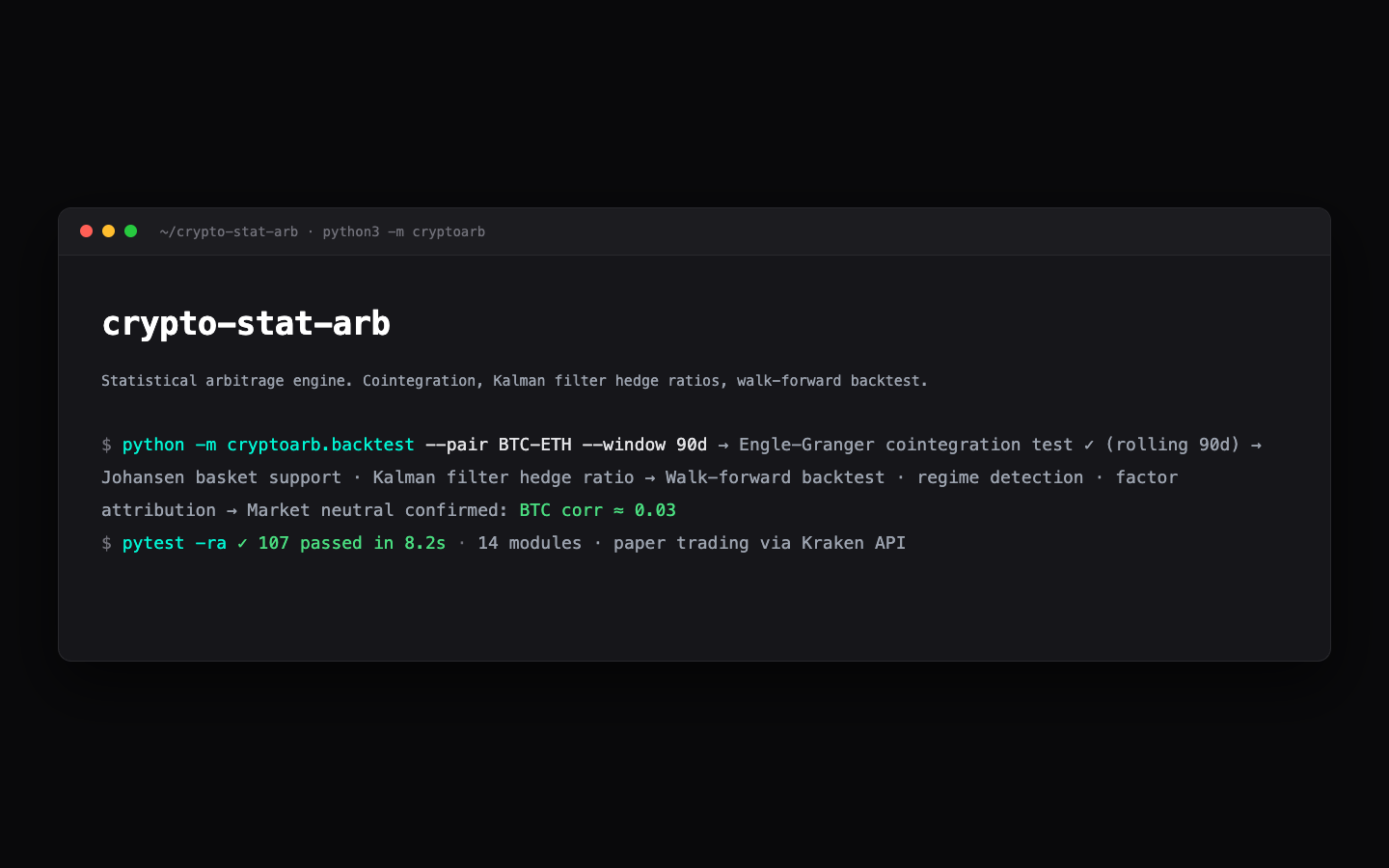 crypto-stat-arb backtest preview